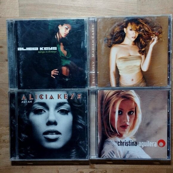 Four Used Pop CDs Mariah Carey, Cristina Aguilera and Alicia Keys - Picture 1 of 5